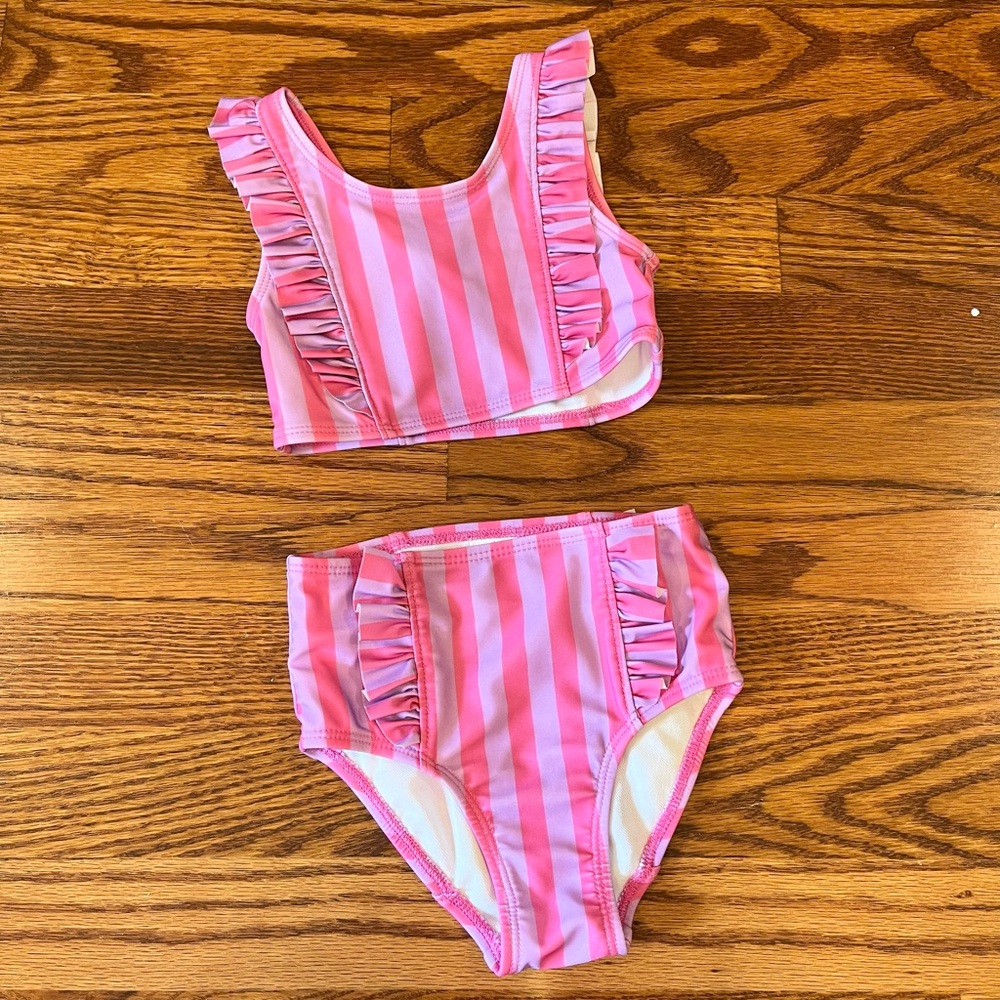 NWOT 18mo Cat & Jack Pink and Purple Striped Bikini